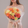 Микс роз белые+розовые 15шт